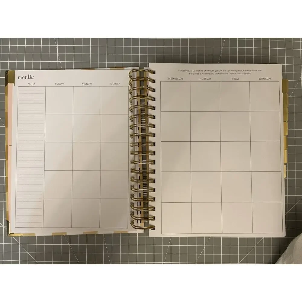 Prayerful Planner Undated Classic 7.5”x 9.5” Spiral Bound Yellow Gingham NIB